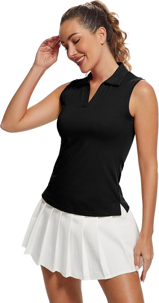 Women's Sleeveless Golf Shirts - MathCat
