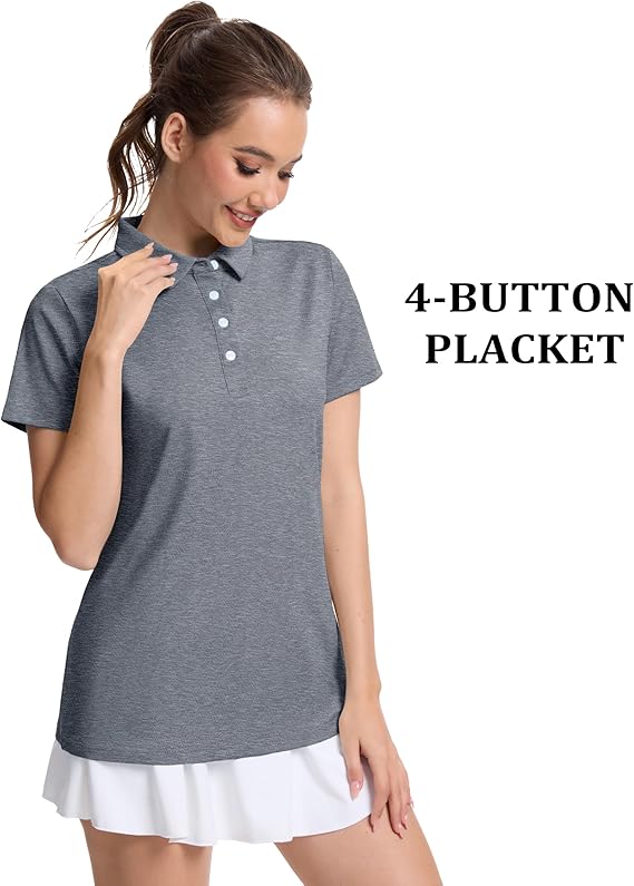 Women's Polo Shirts Short Sleeve Quick Dry - MAGCOMSEN