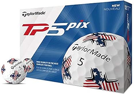 TaylorMade TP5 Pix USA Golf Balls
