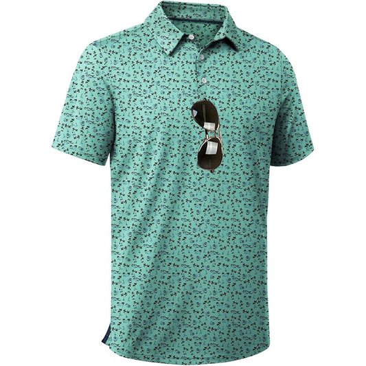 ZITY - Performance Polo, Light Green Palms